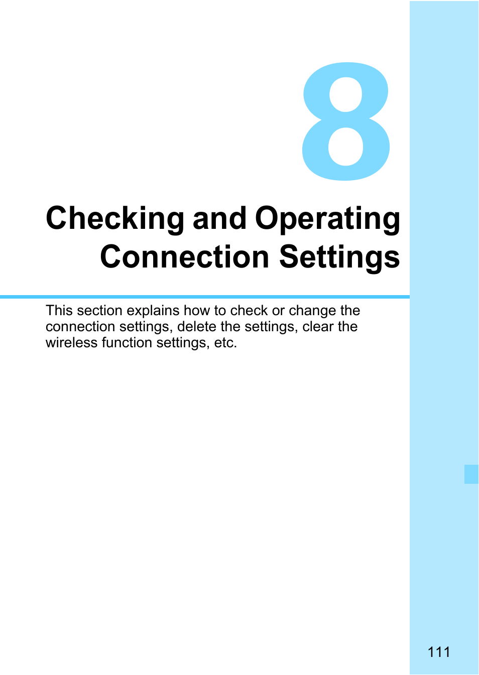 Checking and operating connection settings | Canon EOS 1300D User Manual | Page 111 / 144
