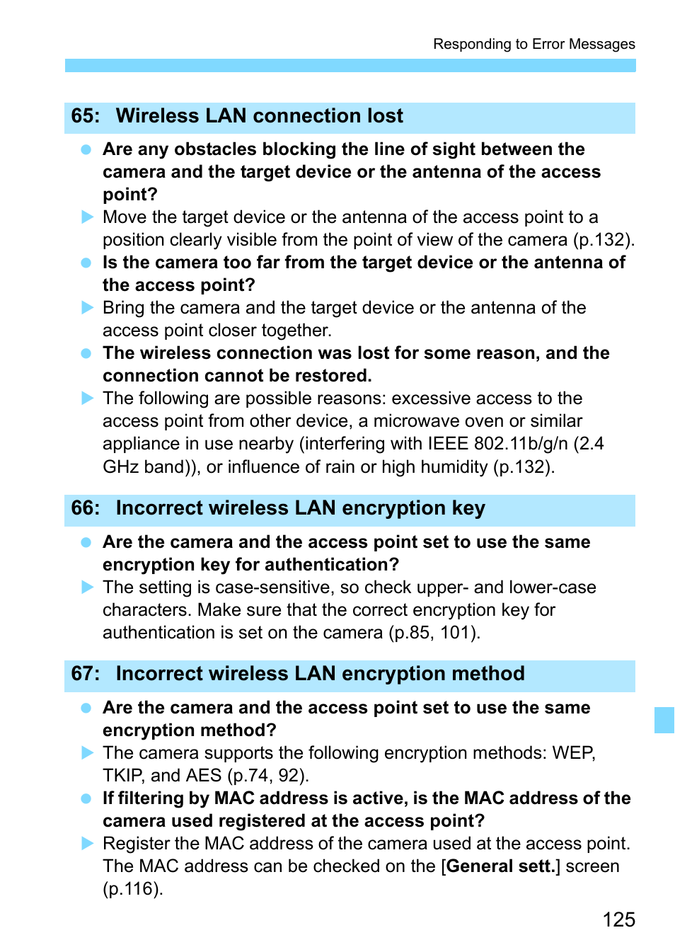 65 (p.125), 66 (p.125) | Canon EOS 1300D User Manual | Page 125 / 144