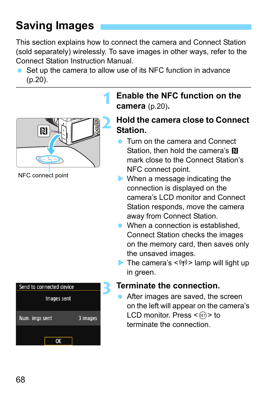 Saving images, Lessly (p.68) | Canon EOS 1300D User Manual | Page 68 / 144