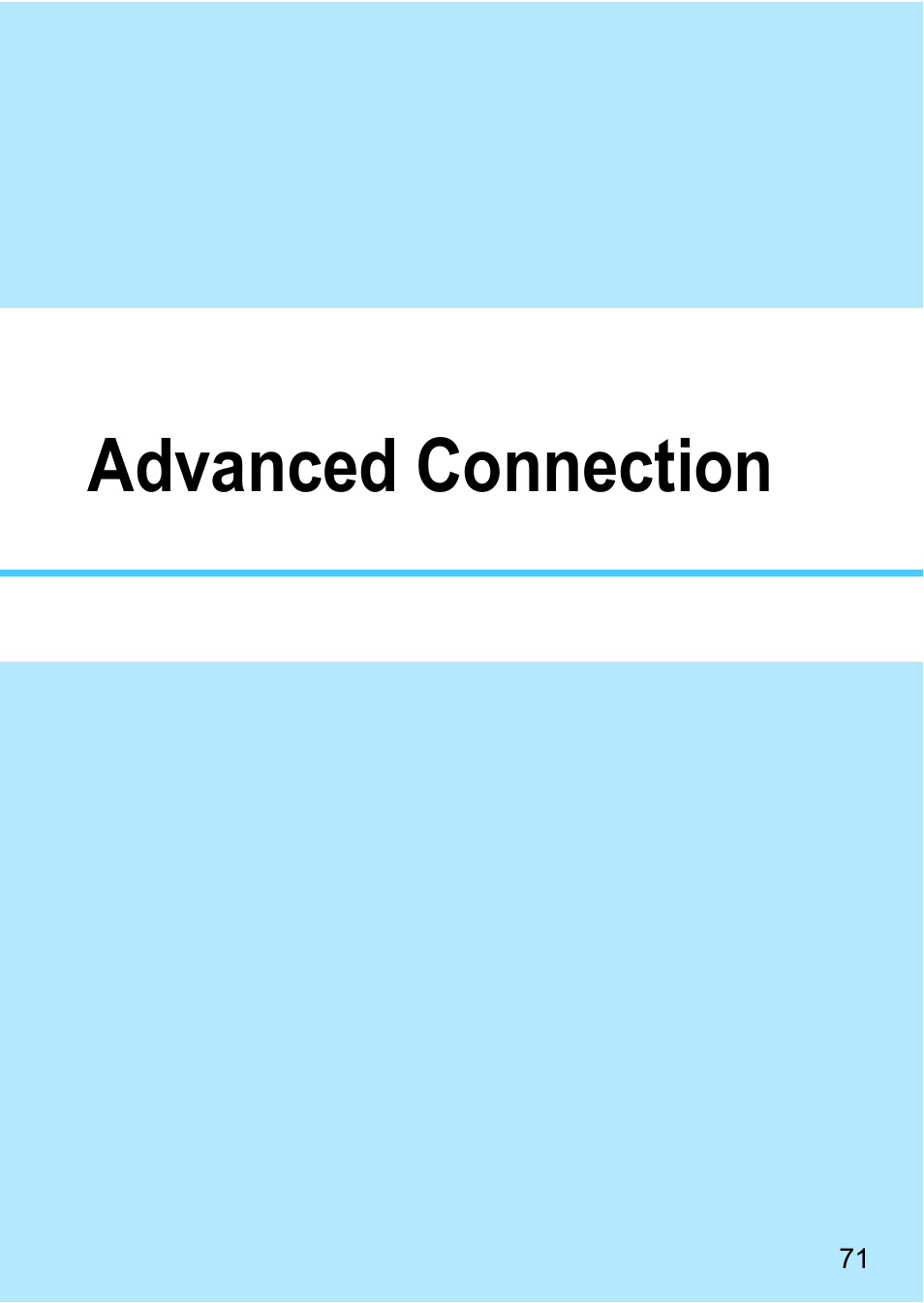 Advanced connection, Nd “advanced connection, Advanced connection (p | See “advanced connection” (p.71) | Canon EOS 1300D User Manual | Page 71 / 144