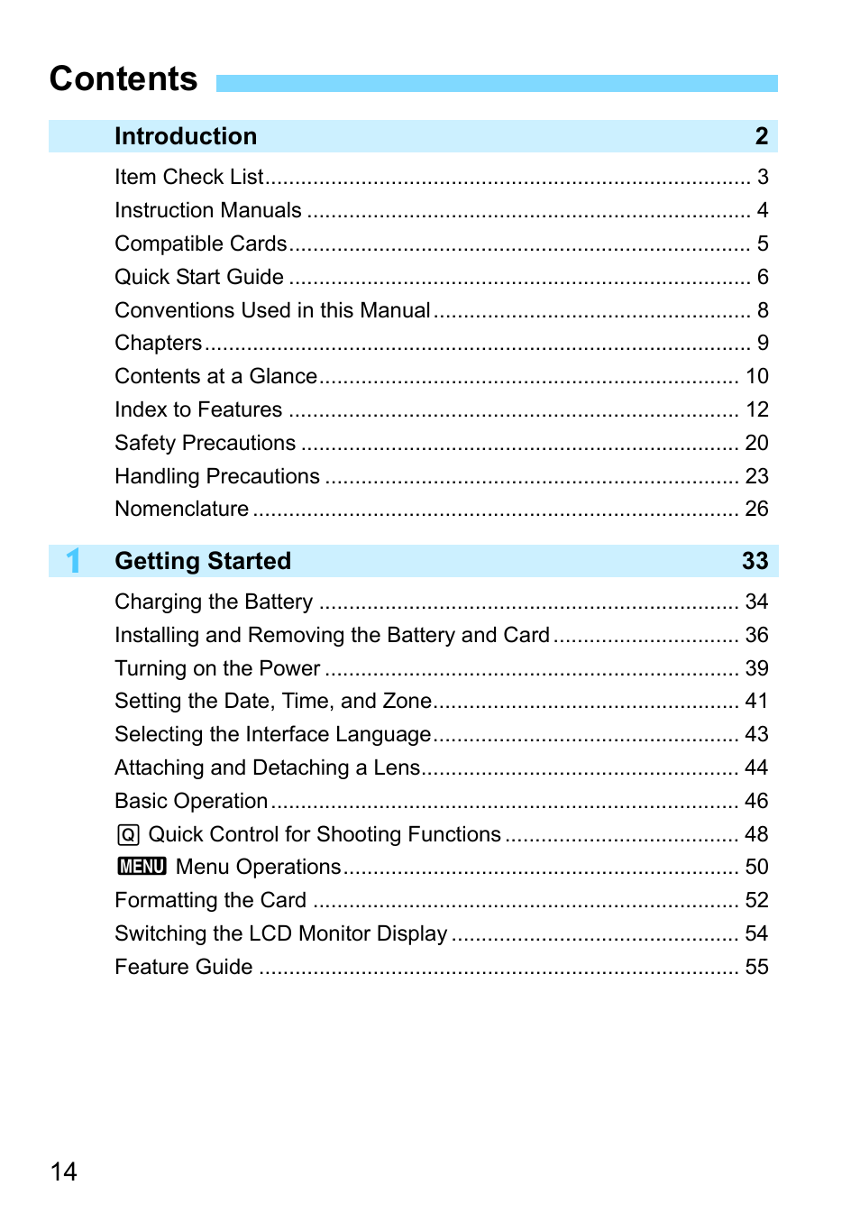 Canon EOS 1300D User Manual | Page 14 / 326