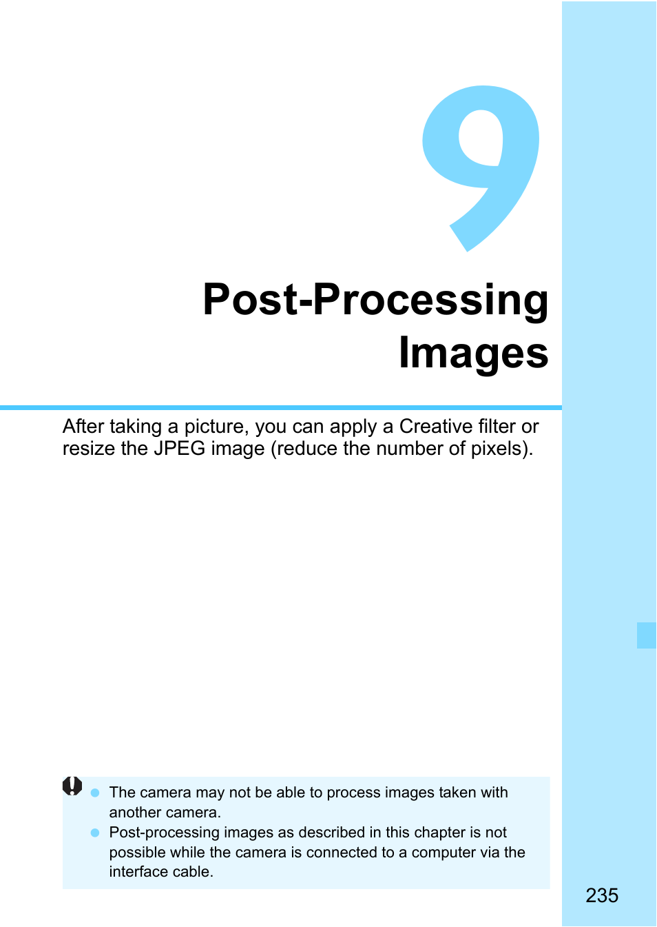 Post-processing images | Canon EOS 1300D User Manual | Page 235 / 326