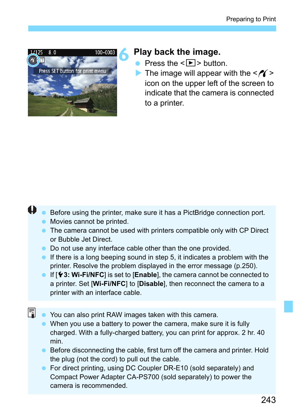 Play back the image | Canon EOS 1300D User Manual | Page 243 / 326