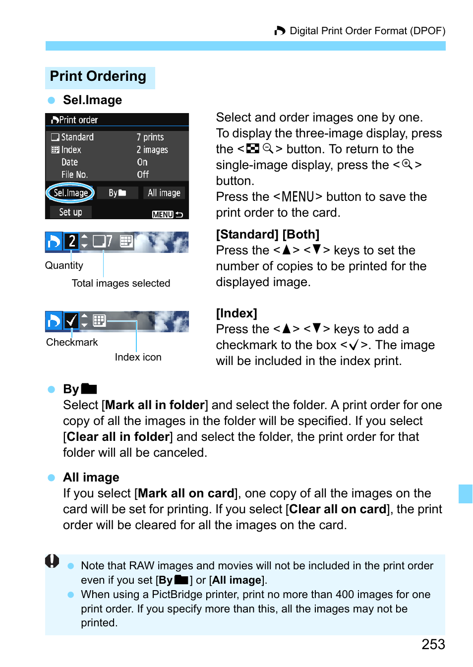 Print ordering | Canon EOS 1300D User Manual | Page 253 / 326