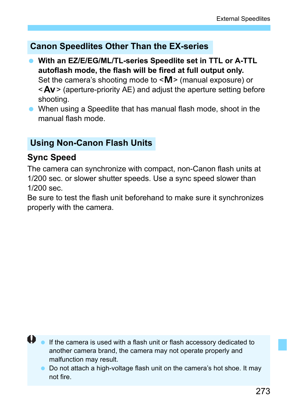 Sync speed | Canon EOS 1300D User Manual | Page 273 / 326