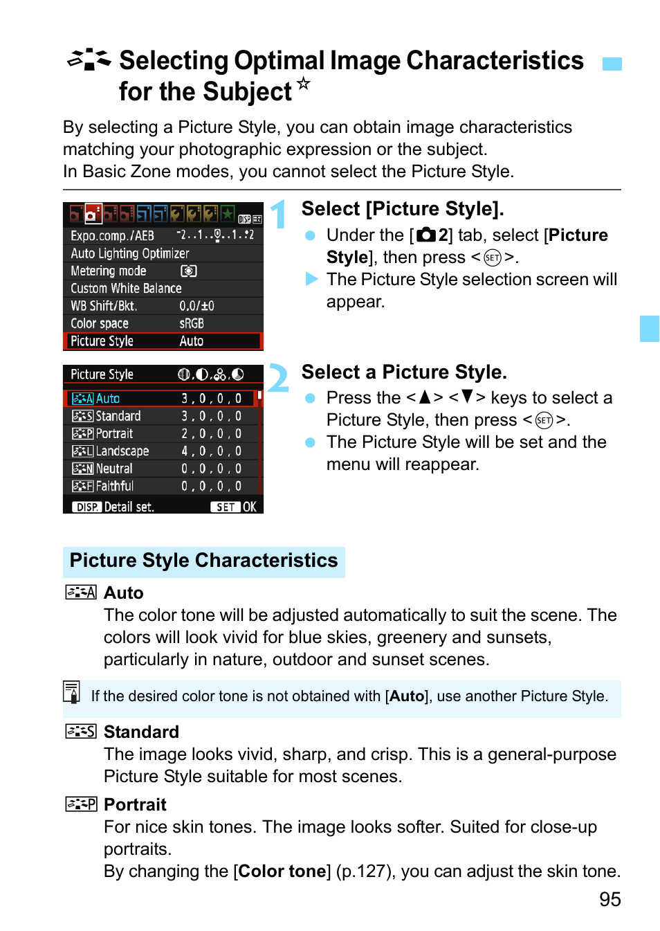 P.95, P.95), Yle (p.95) | Canon EOS 1300D User Manual | Page 95 / 326