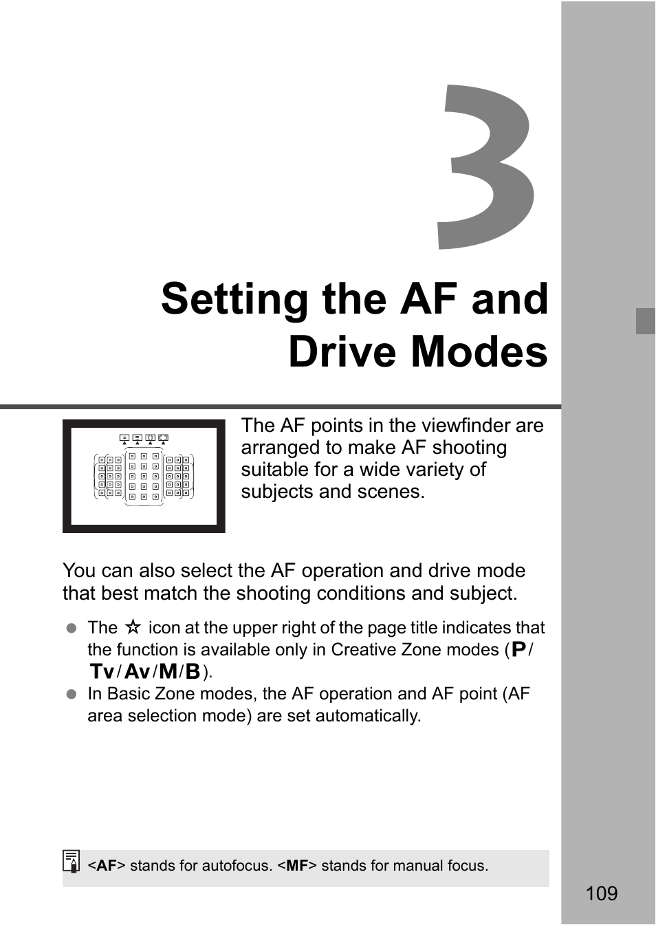 Setting the af and drive modes | Canon EOS 80D User Manual | Page 111 / 308