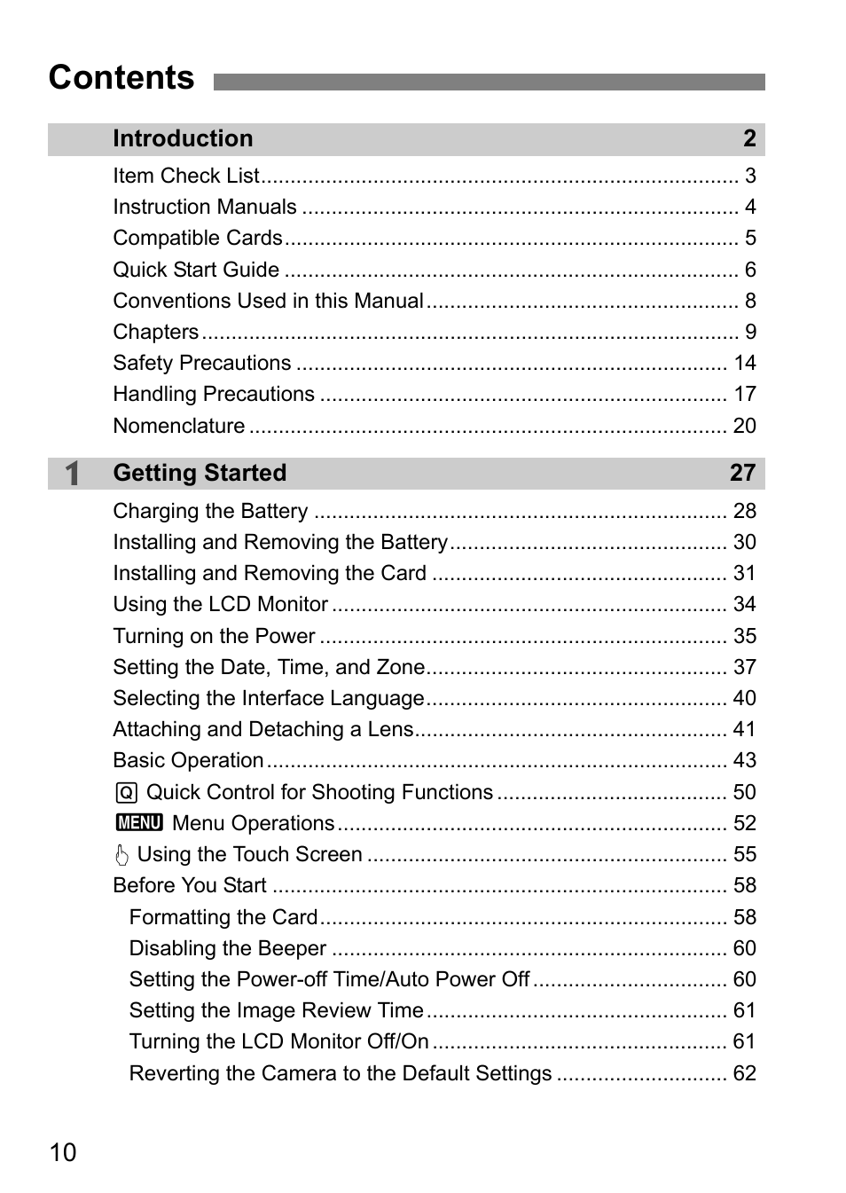 Canon EOS 80D User Manual | Page 12 / 308