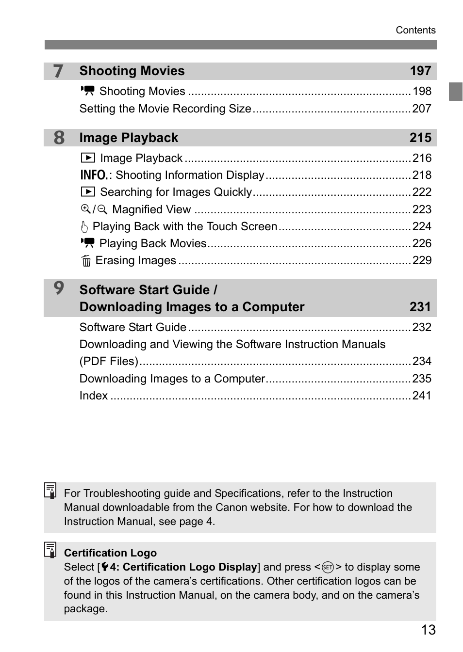 Canon EOS 80D User Manual | Page 15 / 308