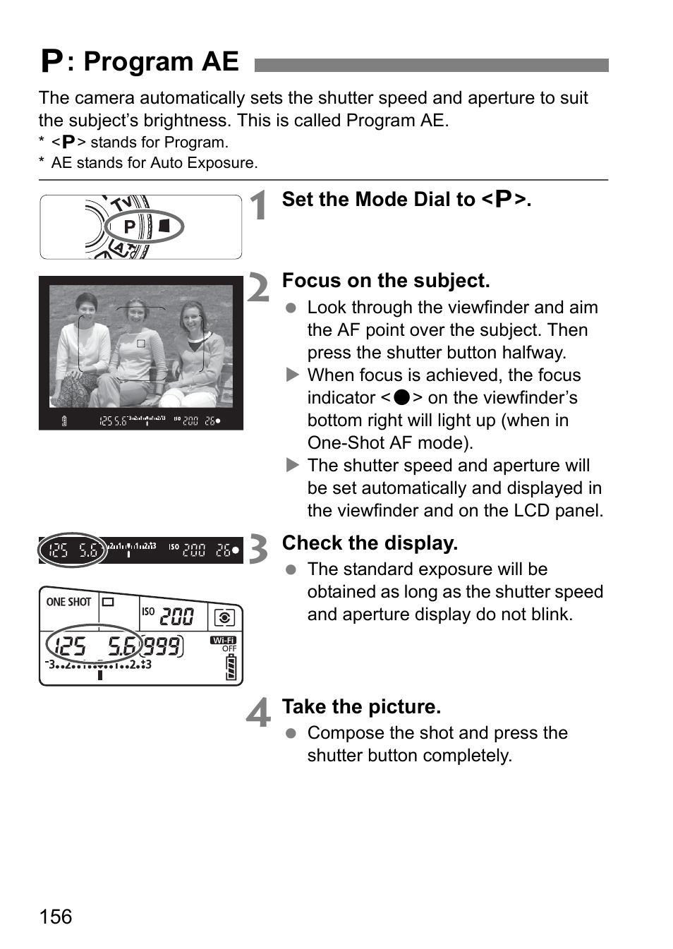 D: program ae | Canon EOS 80D User Manual | Page 158 / 308