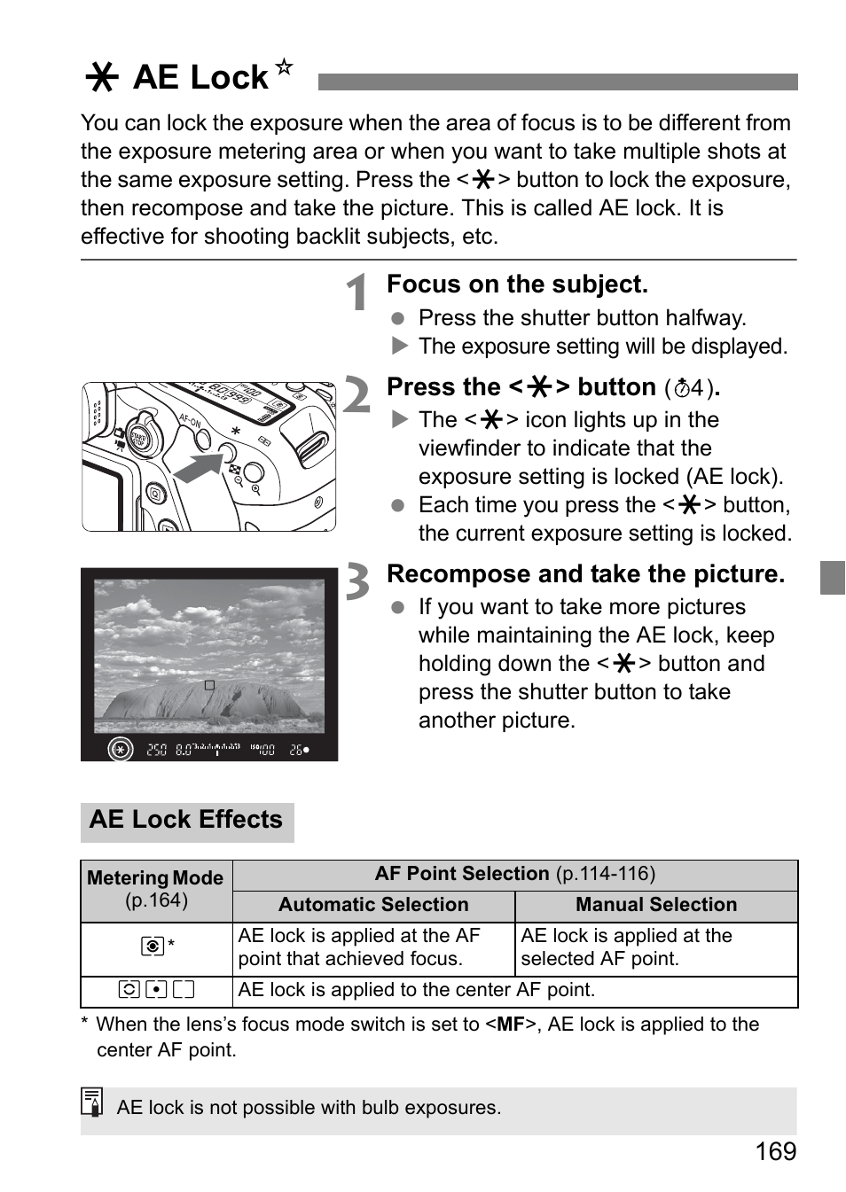 Ae lock, Aae lock n | Canon EOS 80D User Manual | Page 171 / 308