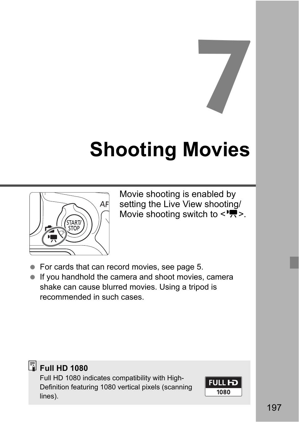 Shooting movies | Canon EOS 80D User Manual | Page 199 / 308
