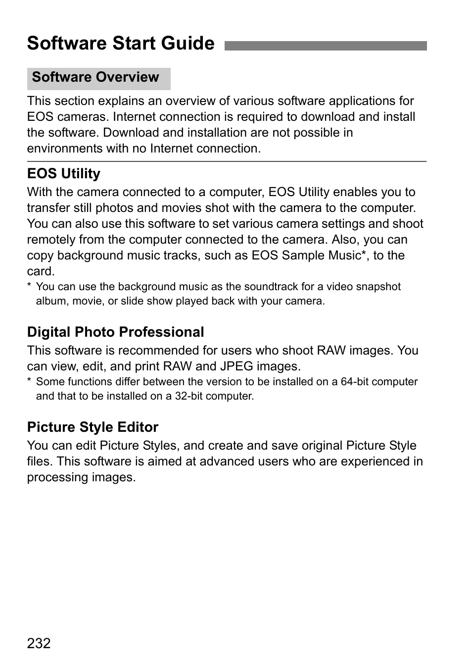 Software start guide | Canon EOS 80D User Manual | Page 234 / 308