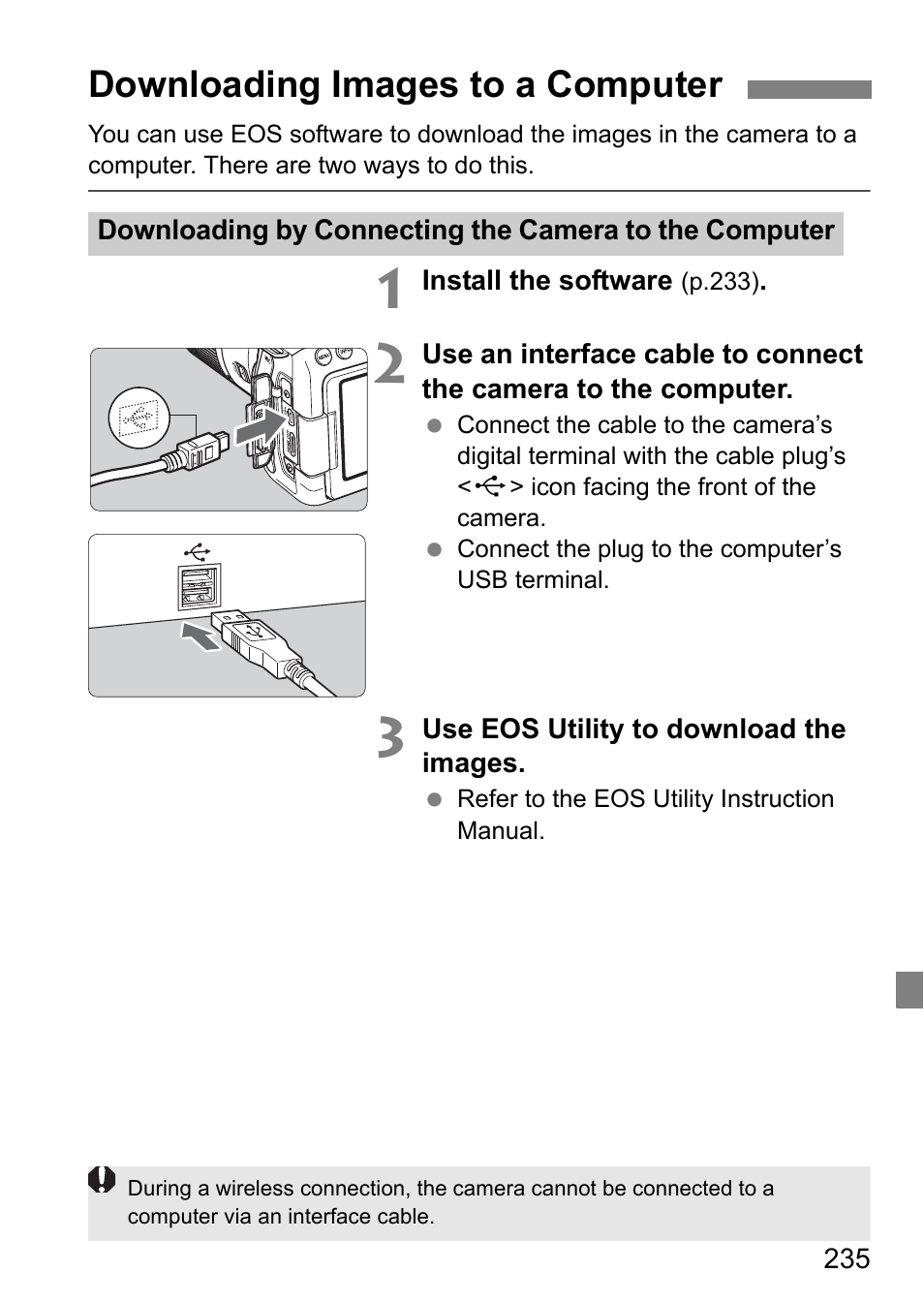 Downloading images to a computer | Canon EOS 80D User Manual | Page 237 / 308