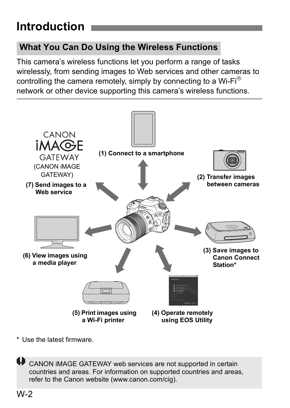 Introduction, What you can do using the wireless functions | Canon EOS 80D User Manual | Page 250 / 308