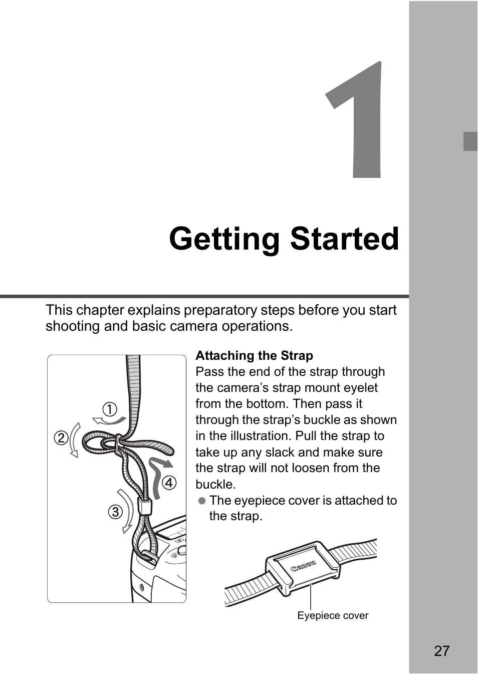Getting started | Canon EOS 80D User Manual | Page 29 / 308