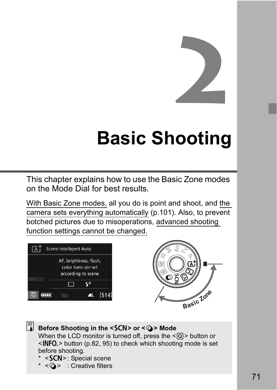 Basic shooting | Canon EOS 80D User Manual | Page 73 / 308