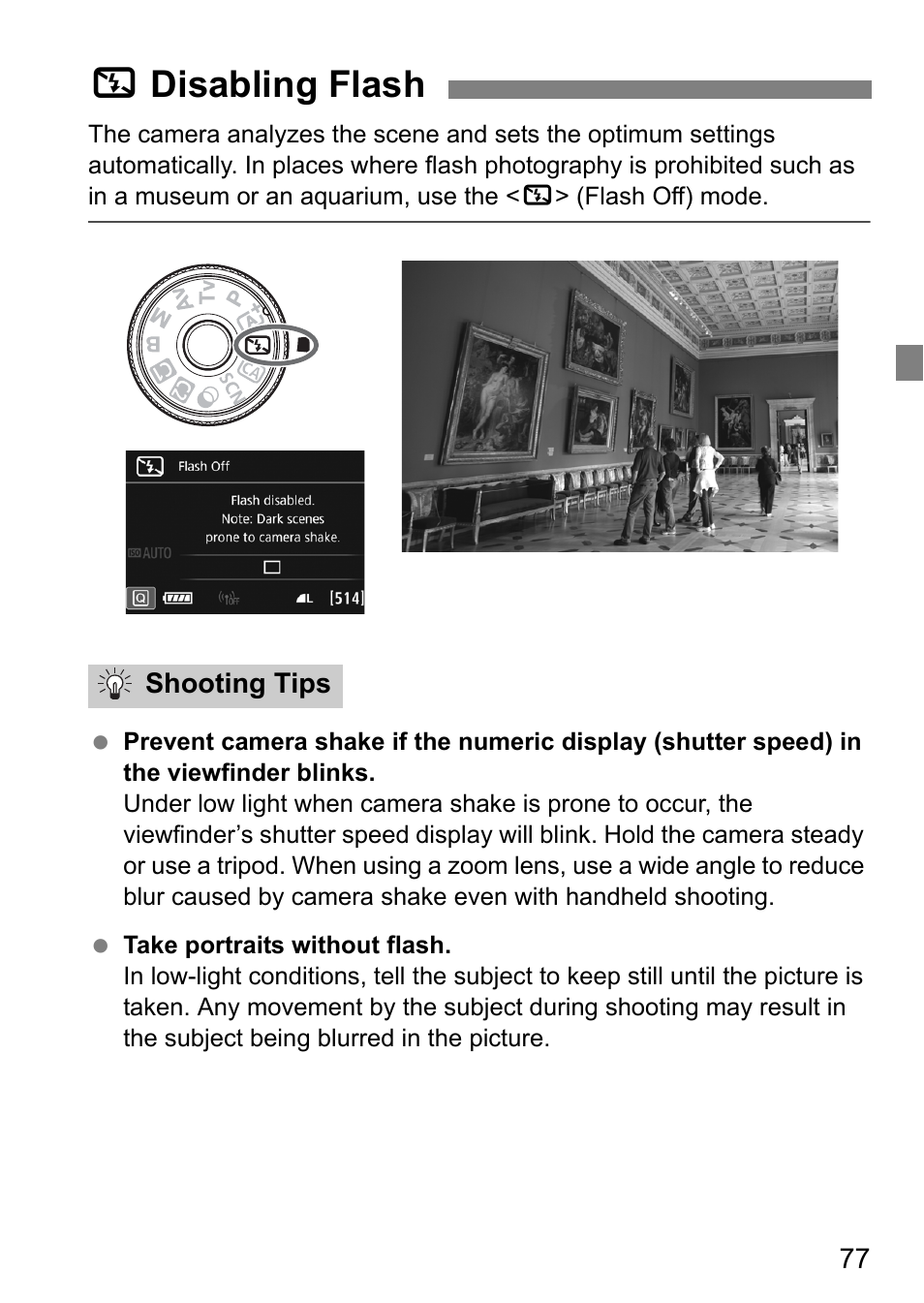 7disabling flash | Canon EOS 80D User Manual | Page 79 / 308