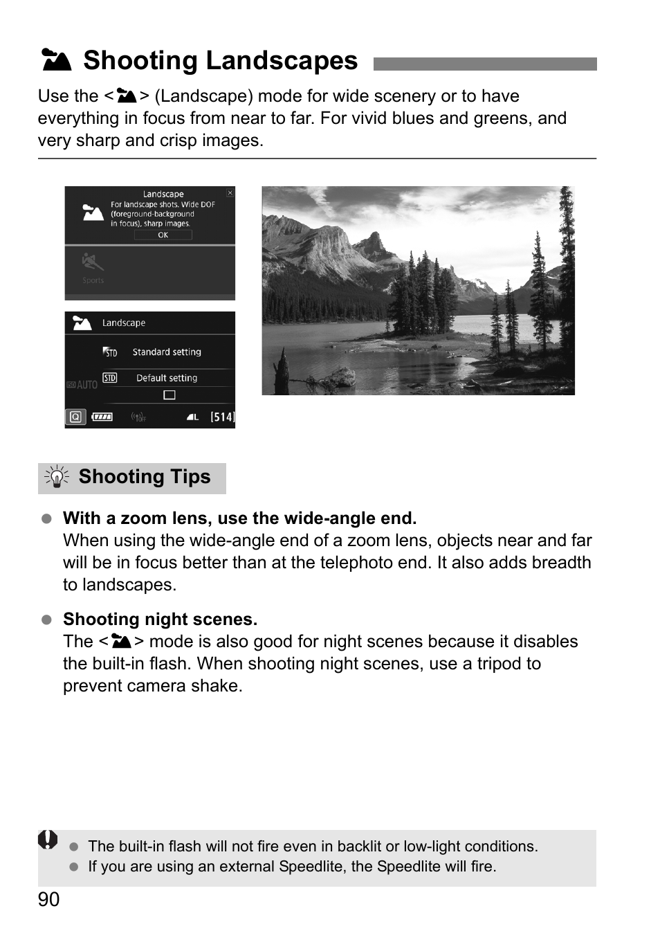 3shooting landscapes | Canon EOS 80D User Manual | Page 92 / 308