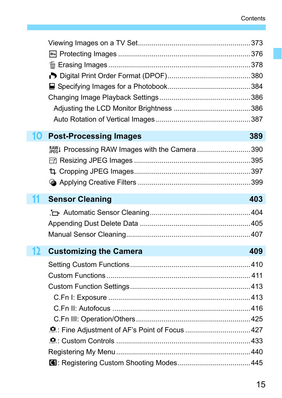 Canon EOS 80D User Manual | Page 15 / 526