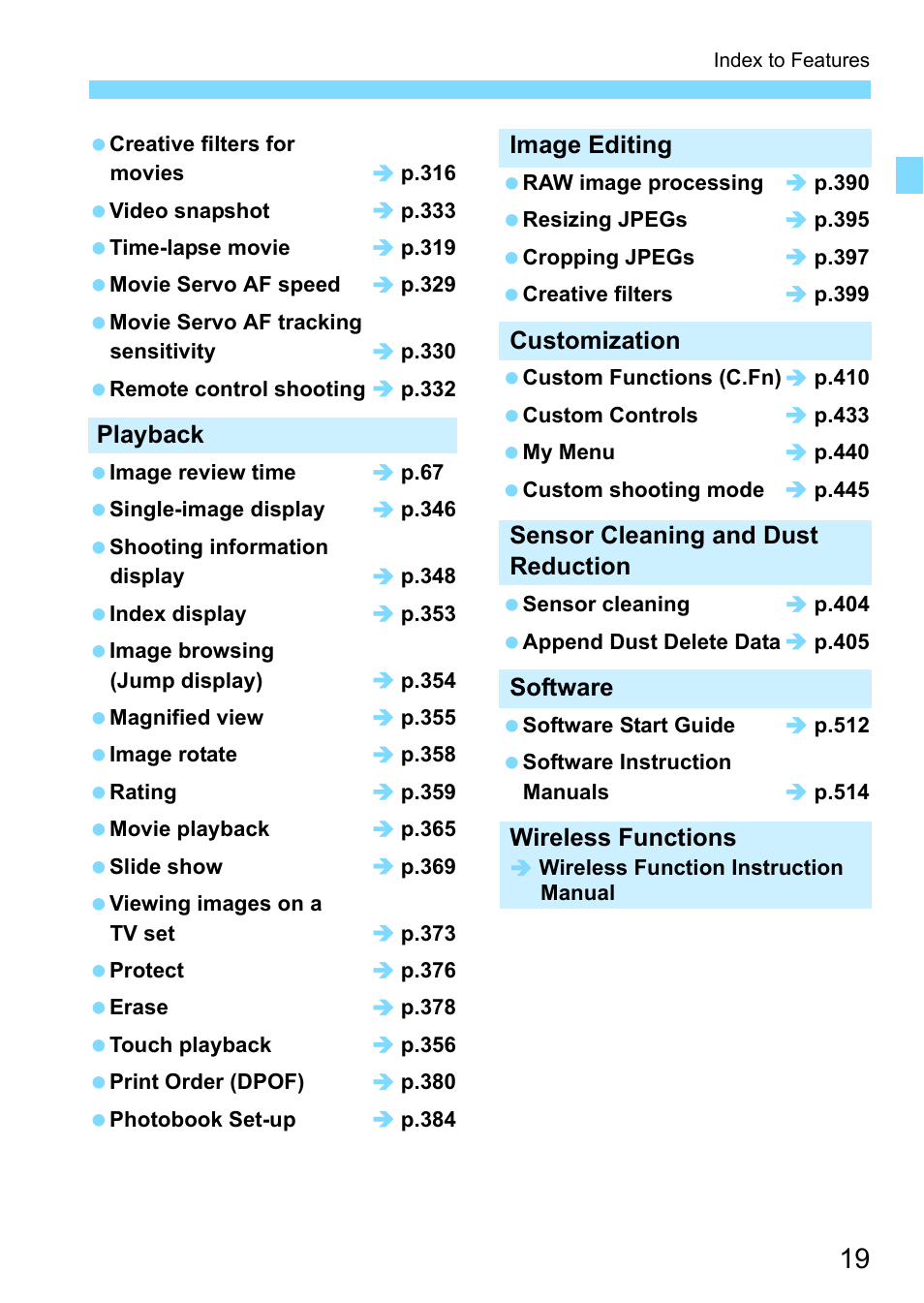 Canon EOS 80D User Manual | Page 19 / 526