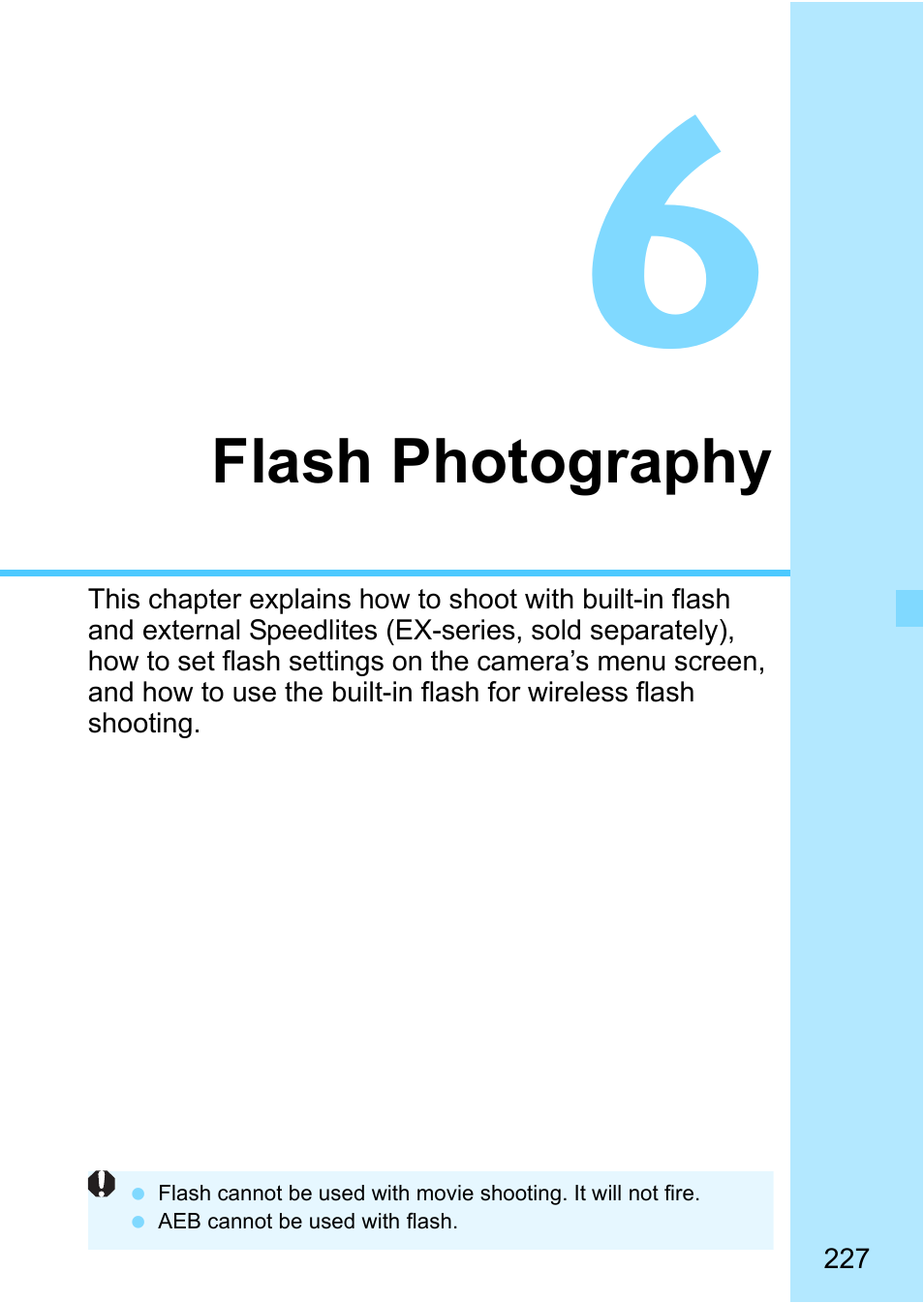 Flash photography | Canon EOS 80D User Manual | Page 227 / 526