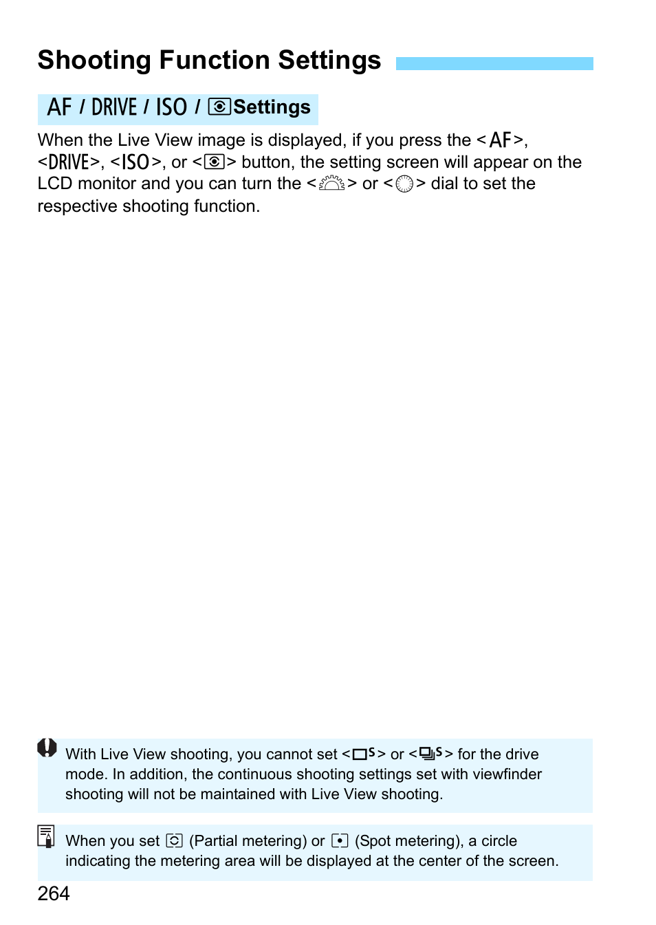 Shooting function settings | Canon EOS 80D User Manual | Page 264 / 526