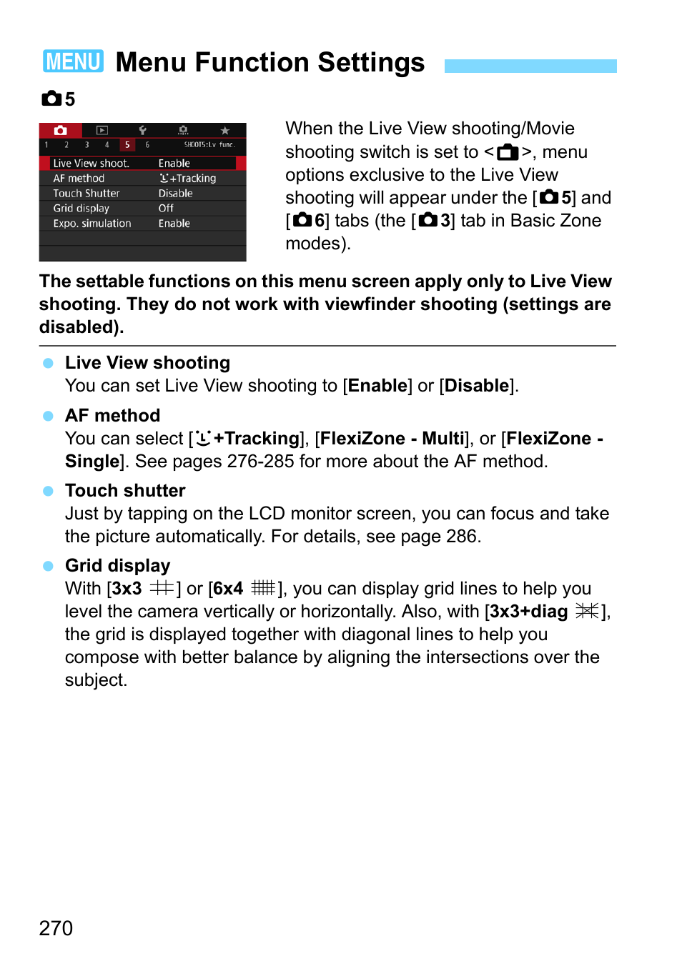 Menu function settings, 3menu function settings | Canon EOS 80D User Manual | Page 270 / 526
