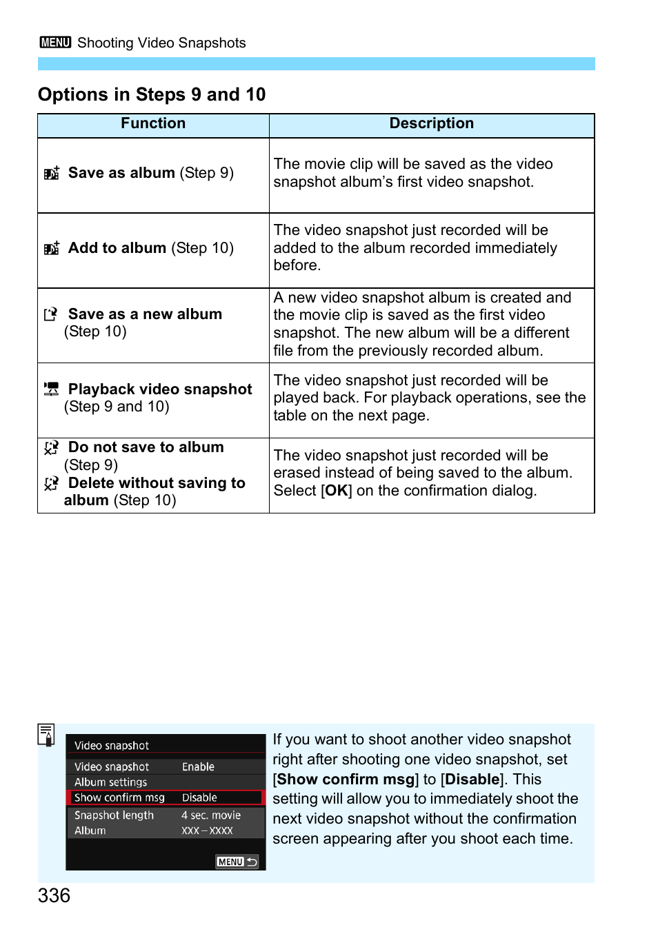 Options in steps 9 and 10 | Canon EOS 80D User Manual | Page 336 / 526