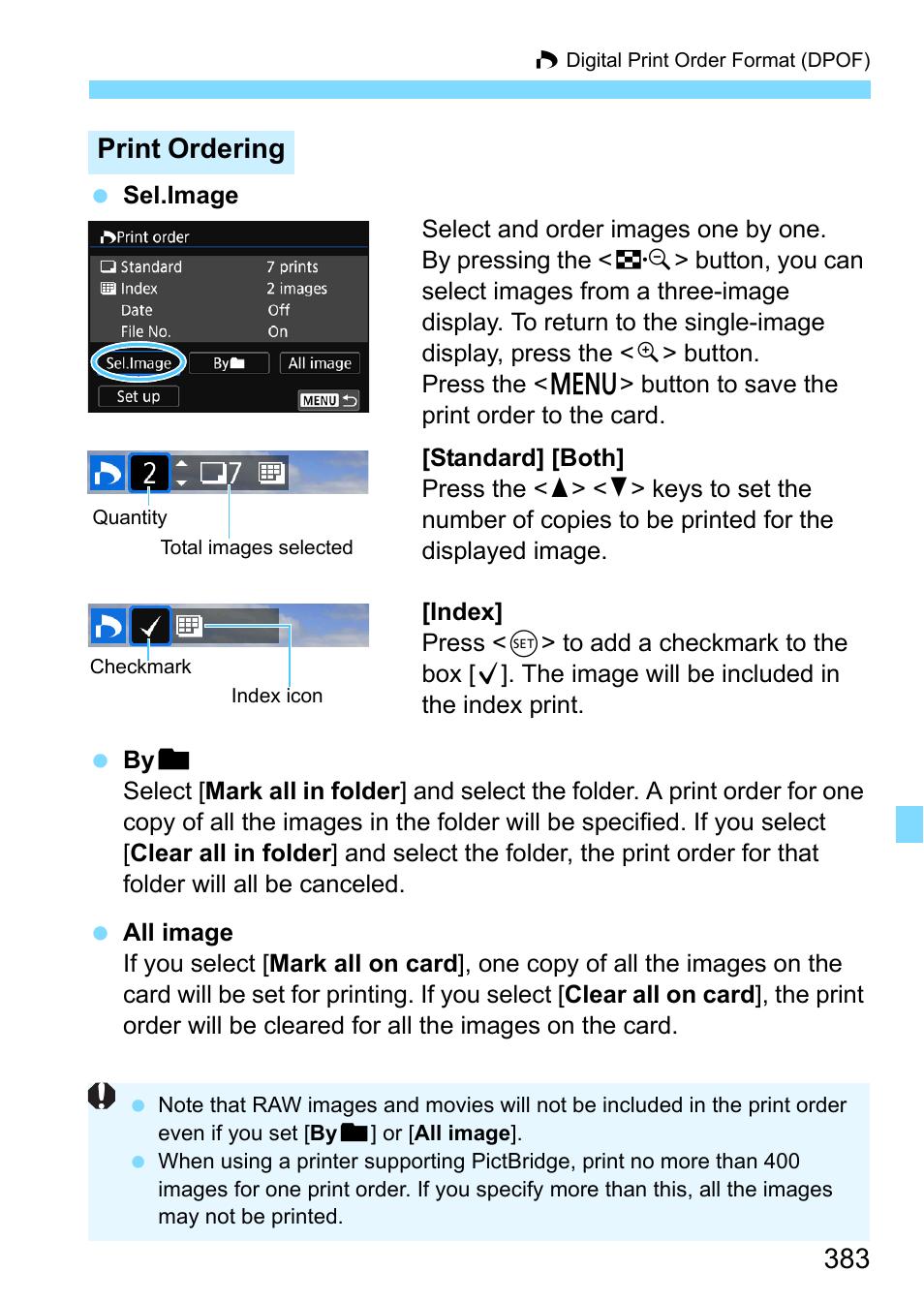 Print ordering | Canon EOS 80D User Manual | Page 383 / 526