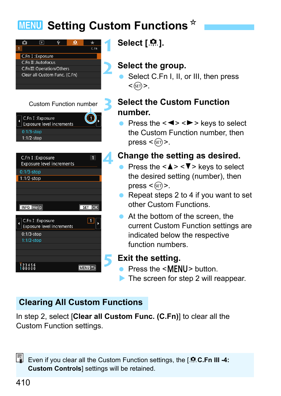 Setting custom functions, P.410, 3setting custom functions n | Canon EOS 80D User Manual | Page 410 / 526