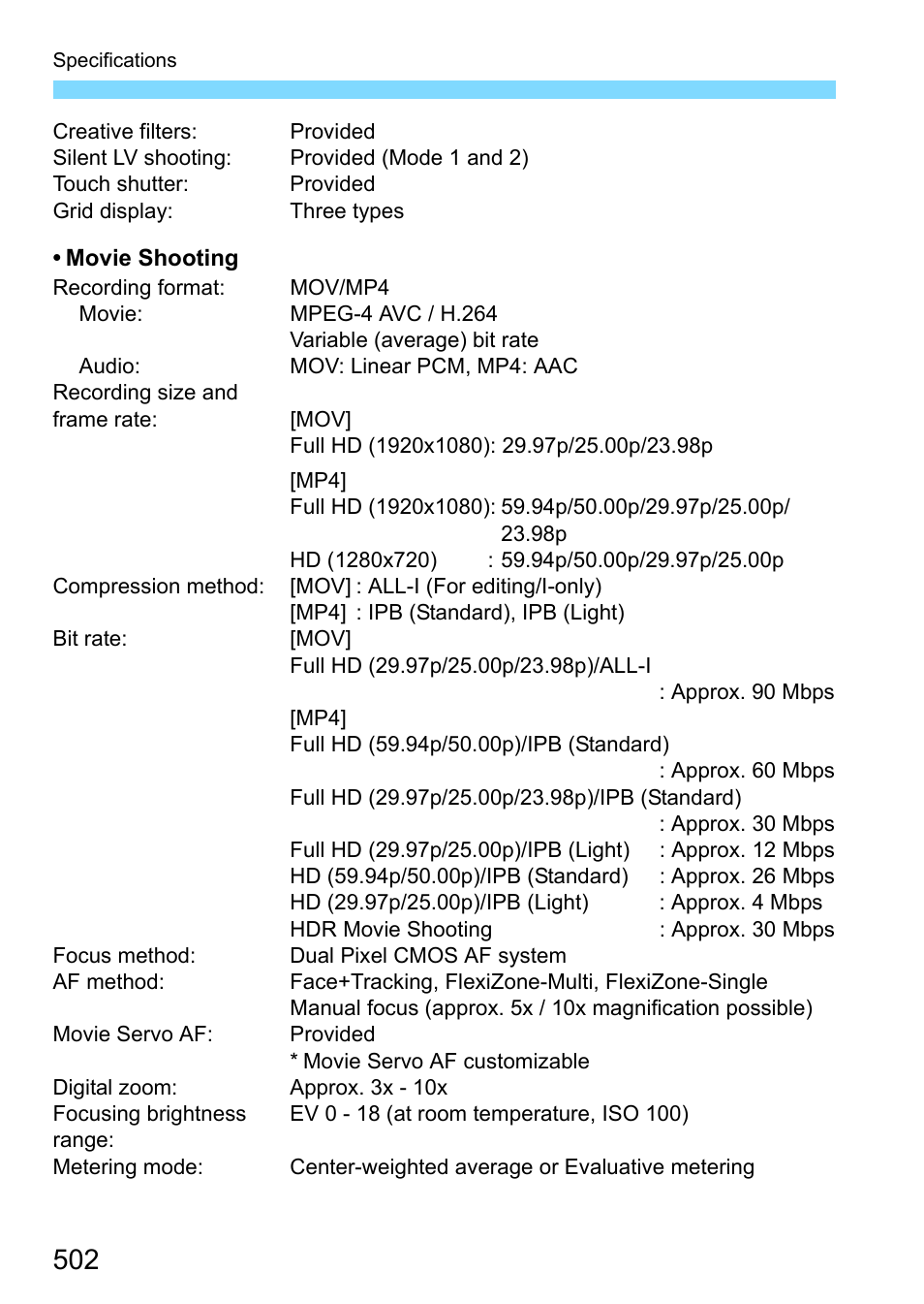 Canon EOS 80D User Manual | Page 502 / 526