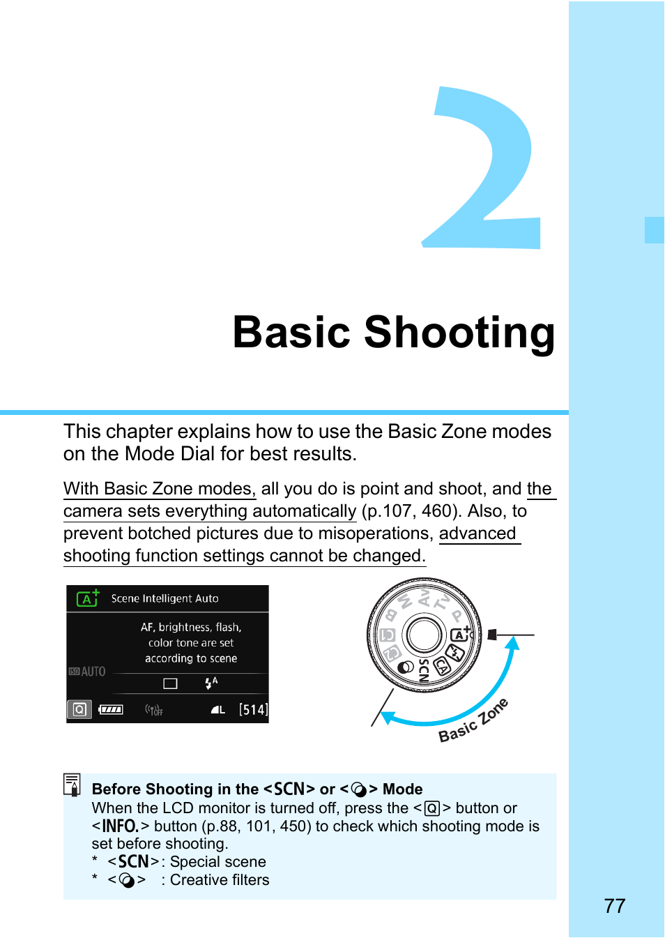 Basic shooting | Canon EOS 80D User Manual | Page 77 / 526