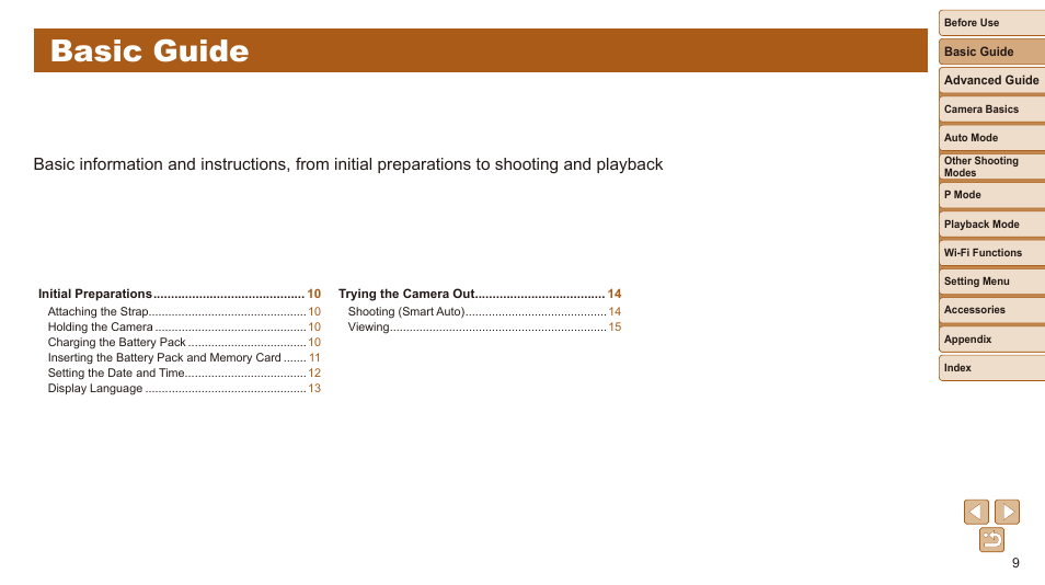 Basic guide | Canon IXUS 180 User Manual | Page 9 / 143