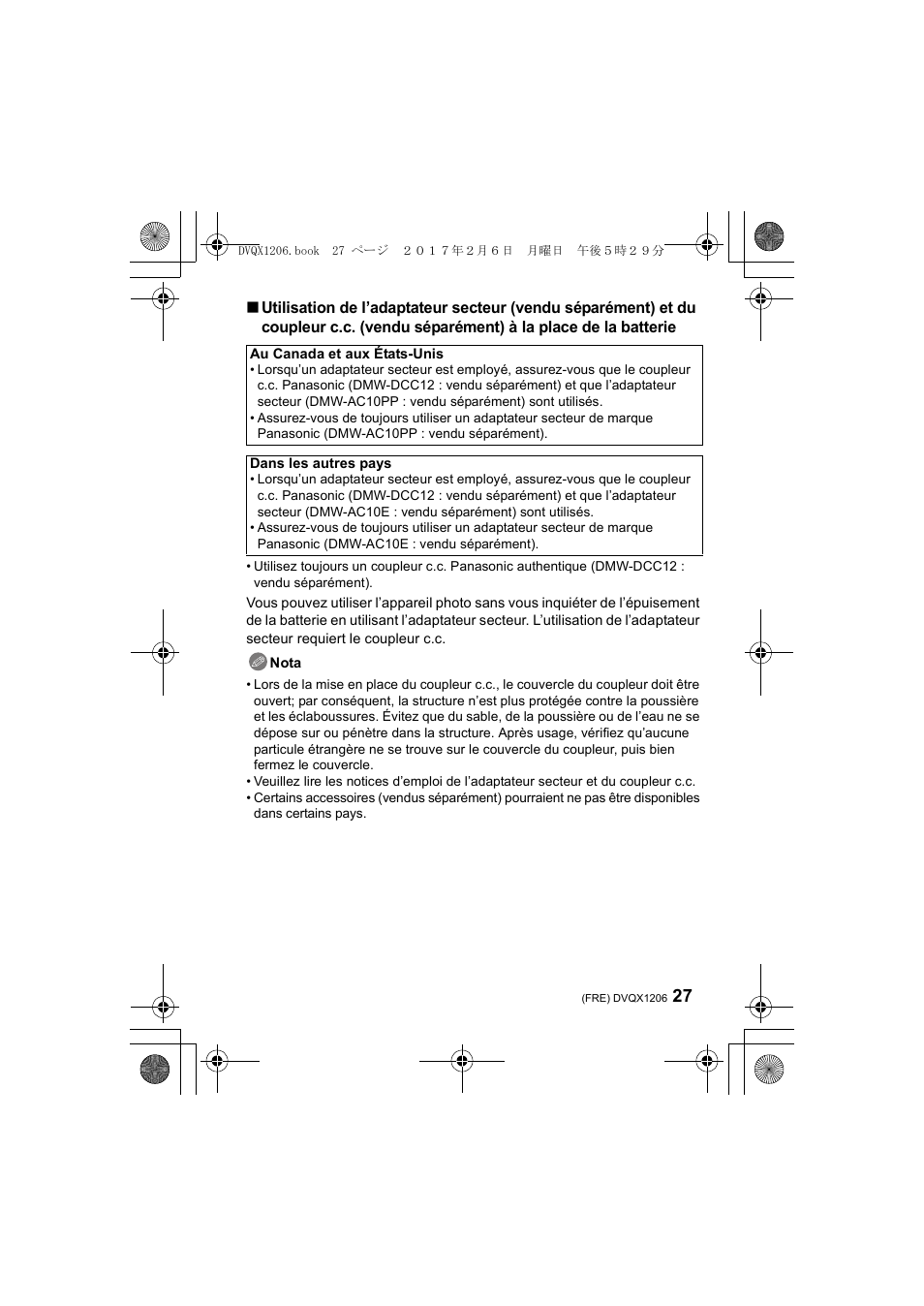 Panasonic Lumix GH5 User Manual | Page 27 / 132