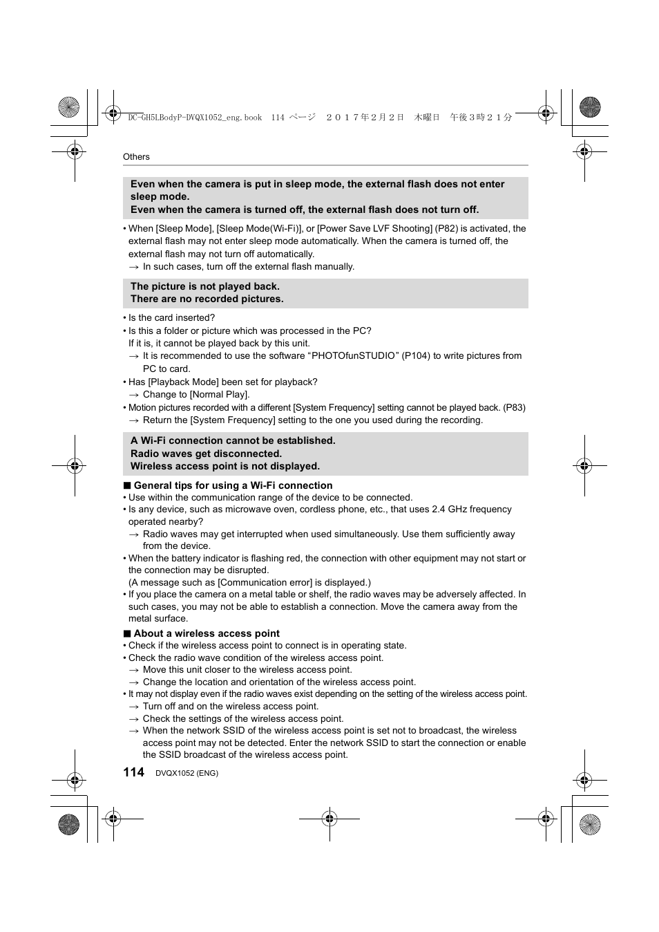 Panasonic Lumix GH5 User Manual | Page 114 / 128