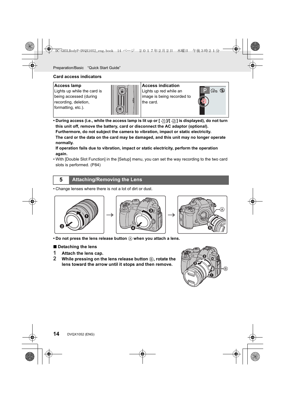 Panasonic Lumix GH5 User Manual | Page 14 / 128