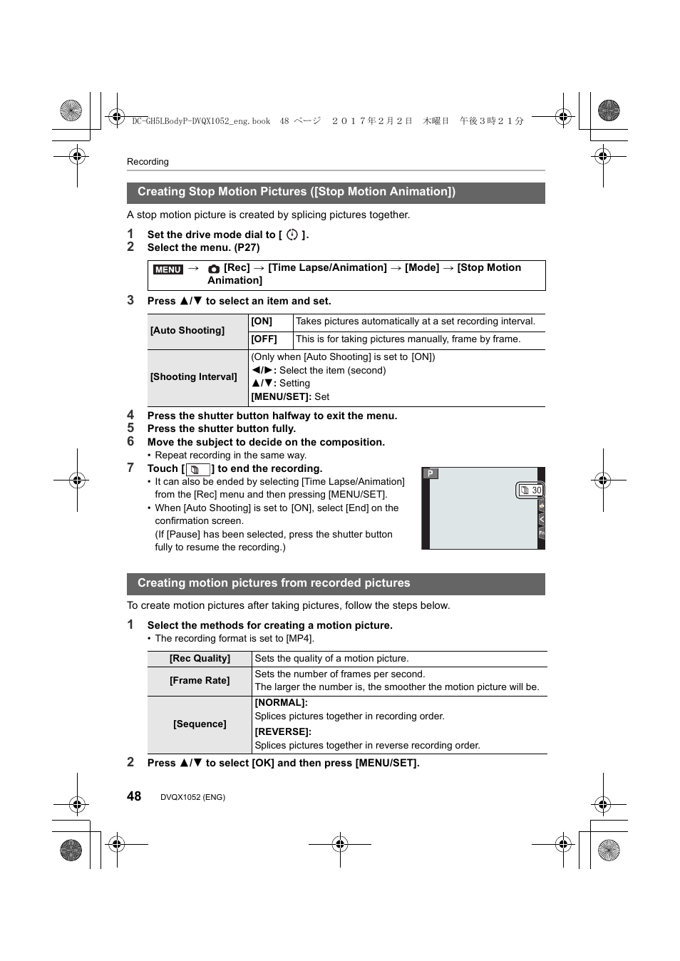 Panasonic Lumix GH5 User Manual | Page 48 / 128