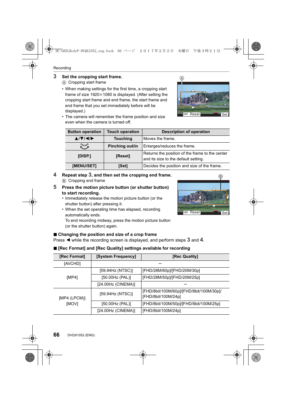 Panasonic Lumix GH5 User Manual | Page 66 / 128
