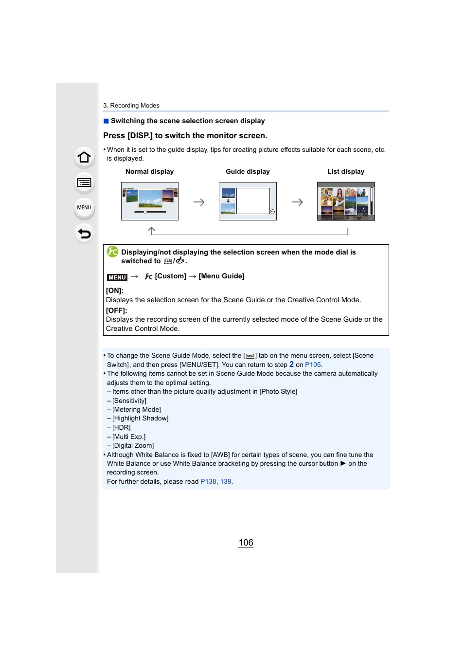 Panasonic Lumix DMC-G7 body User Manual | Page 106 / 411