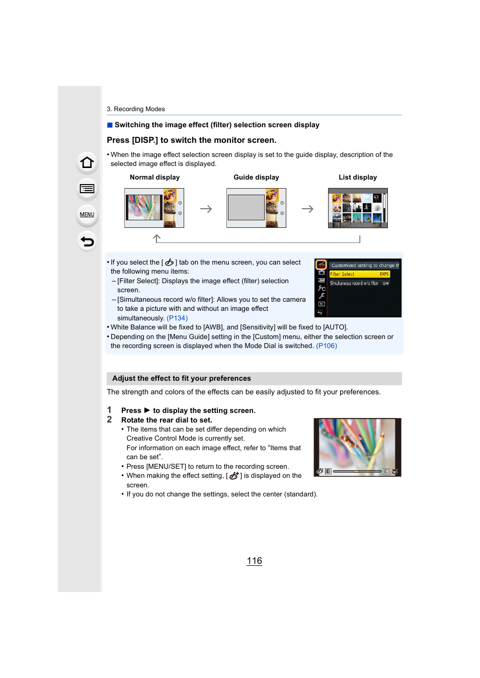 Panasonic Lumix DMC-G7 body User Manual | Page 116 / 411