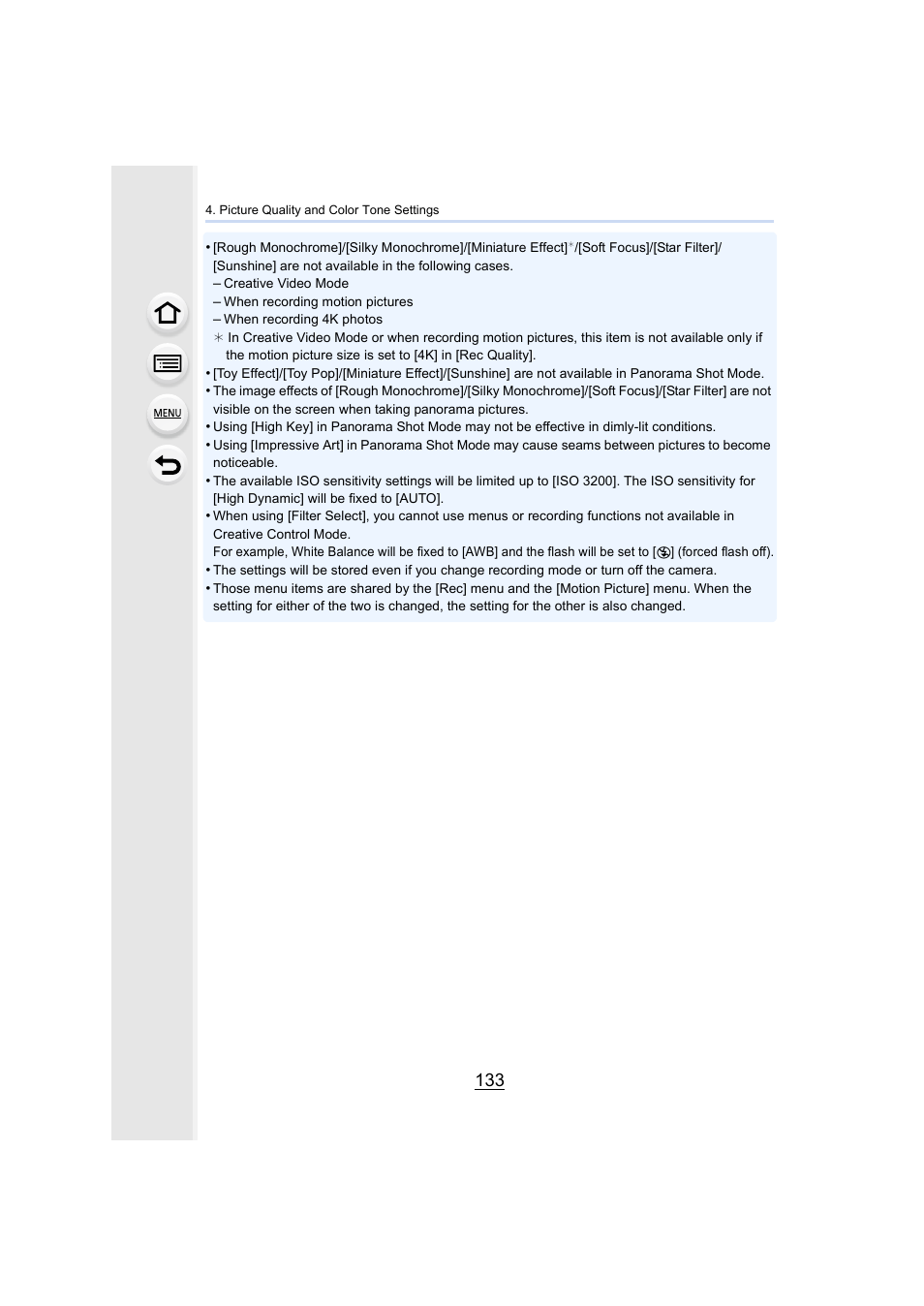 Panasonic Lumix DMC-G7 body User Manual | Page 133 / 411