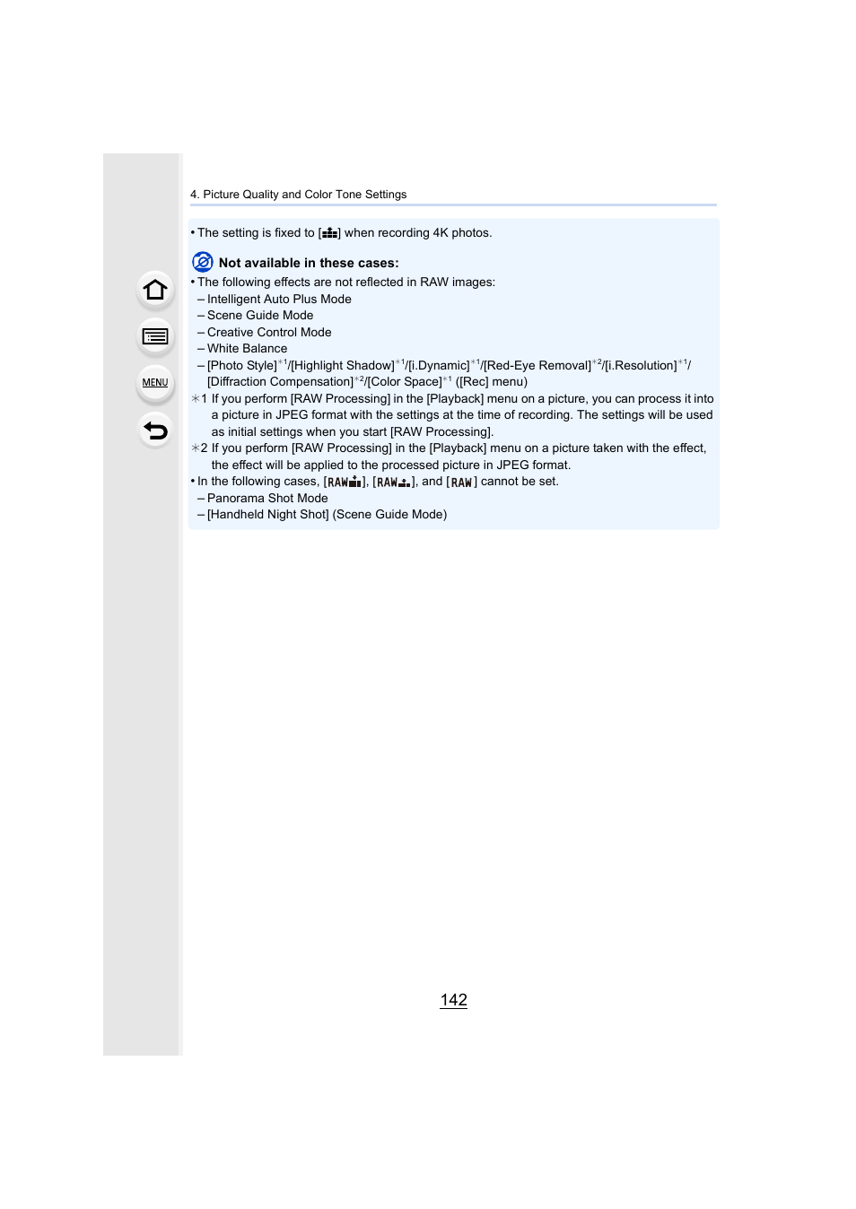 Panasonic Lumix DMC-G7 body User Manual | Page 142 / 411