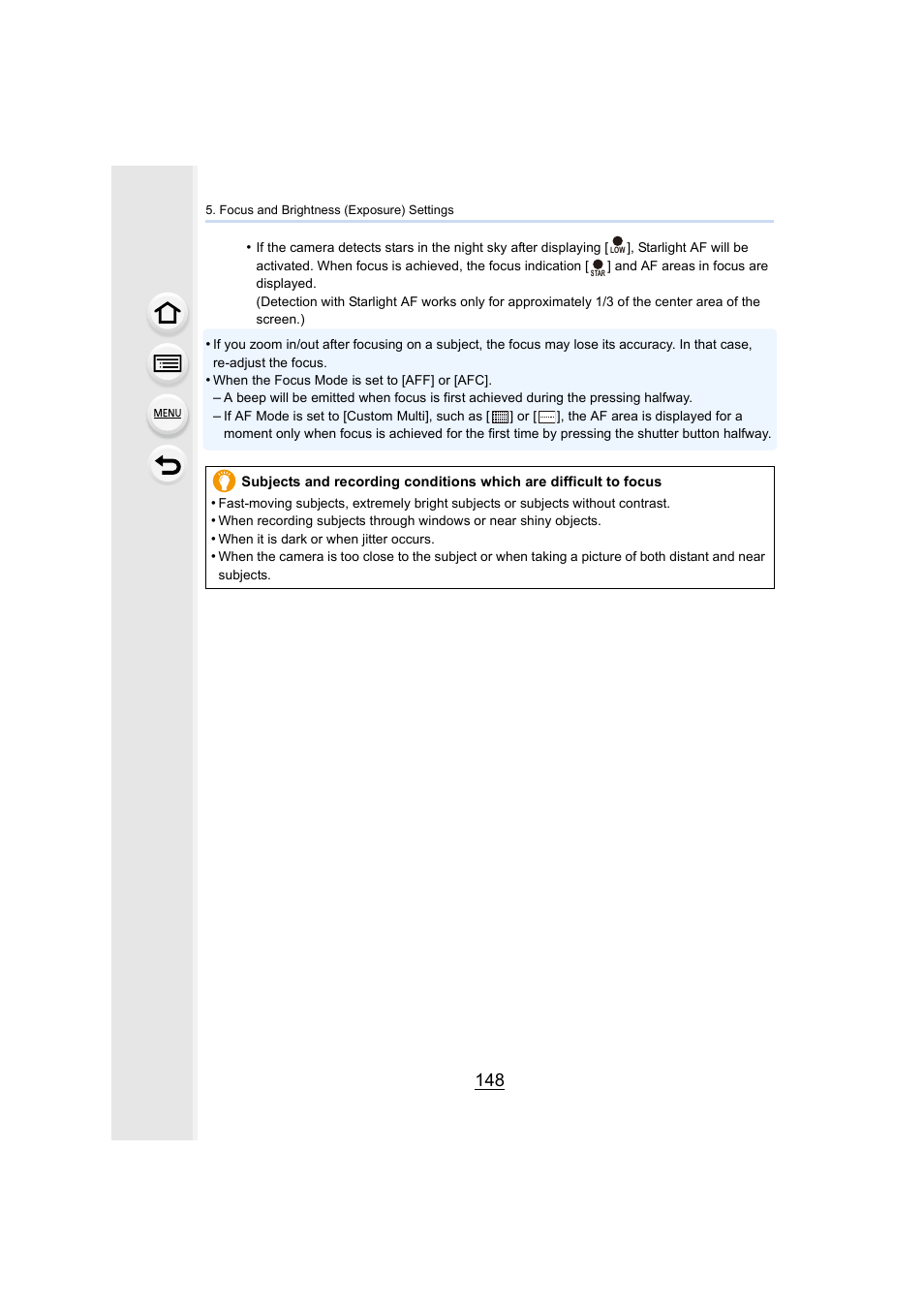 Panasonic Lumix DMC-G7 body User Manual | Page 148 / 411