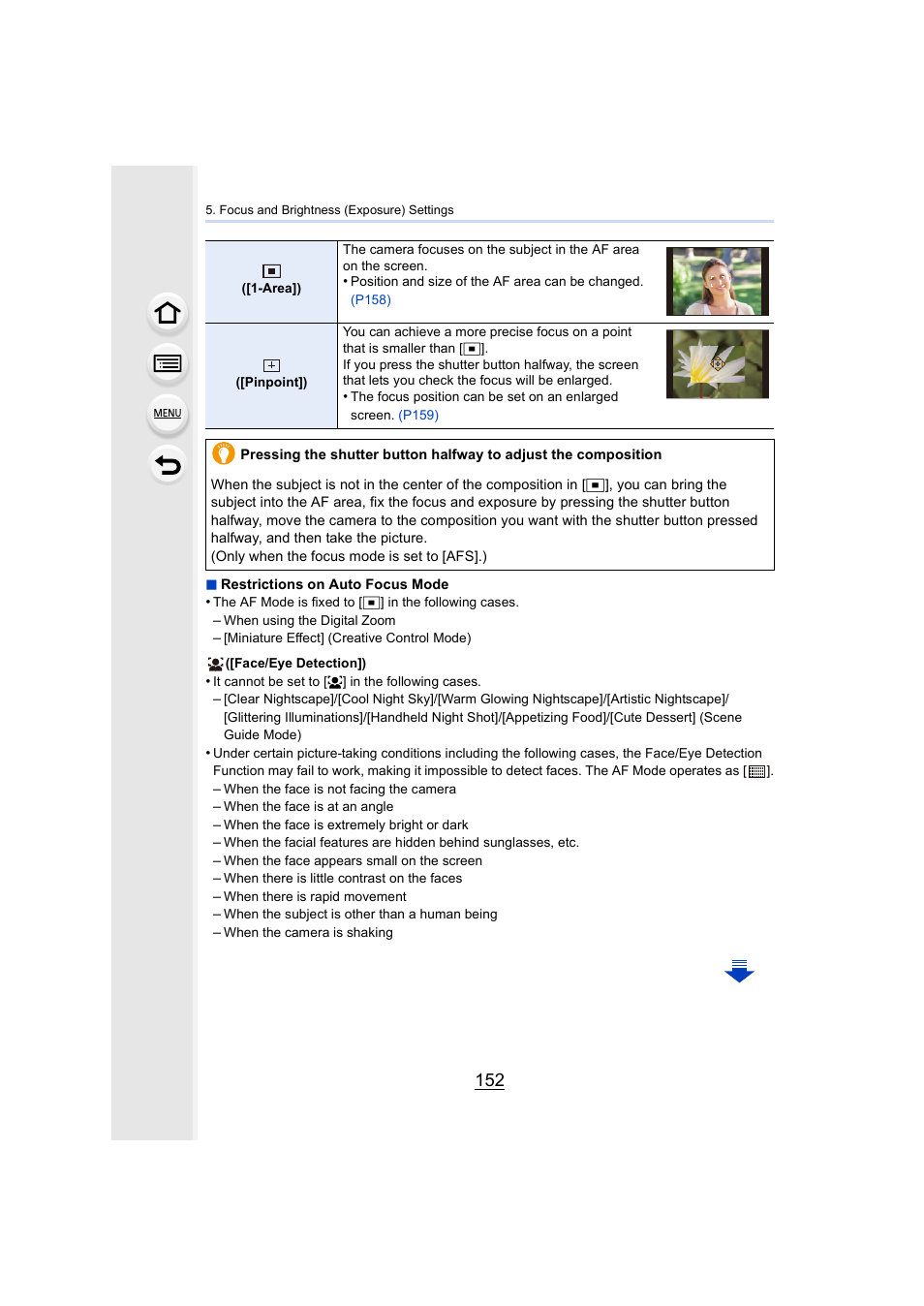Panasonic Lumix DMC-G7 body User Manual | Page 152 / 411