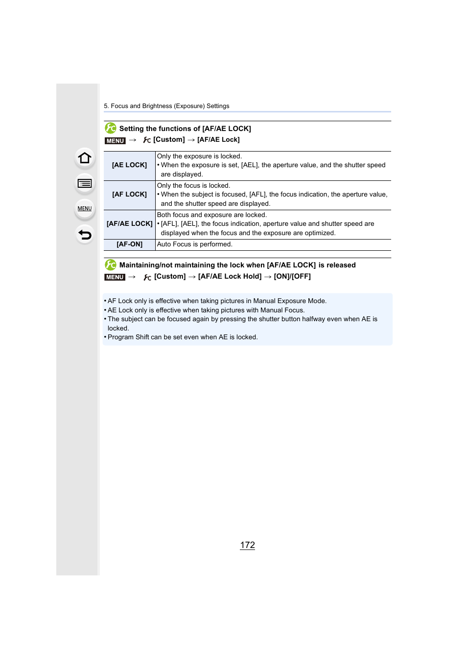 Panasonic Lumix DMC-G7 body User Manual | Page 172 / 411
