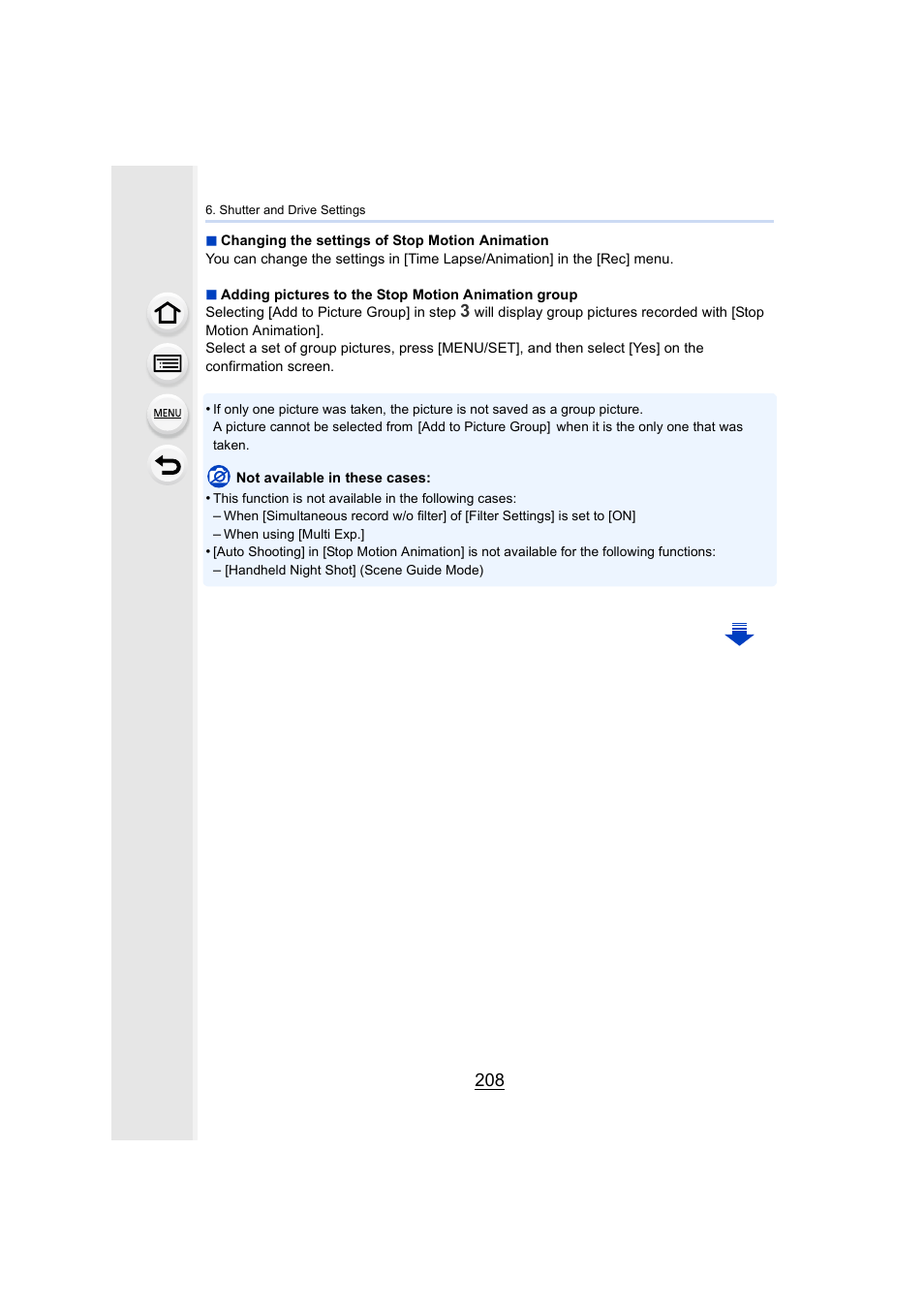 Panasonic Lumix DMC-G7 body User Manual | Page 208 / 411