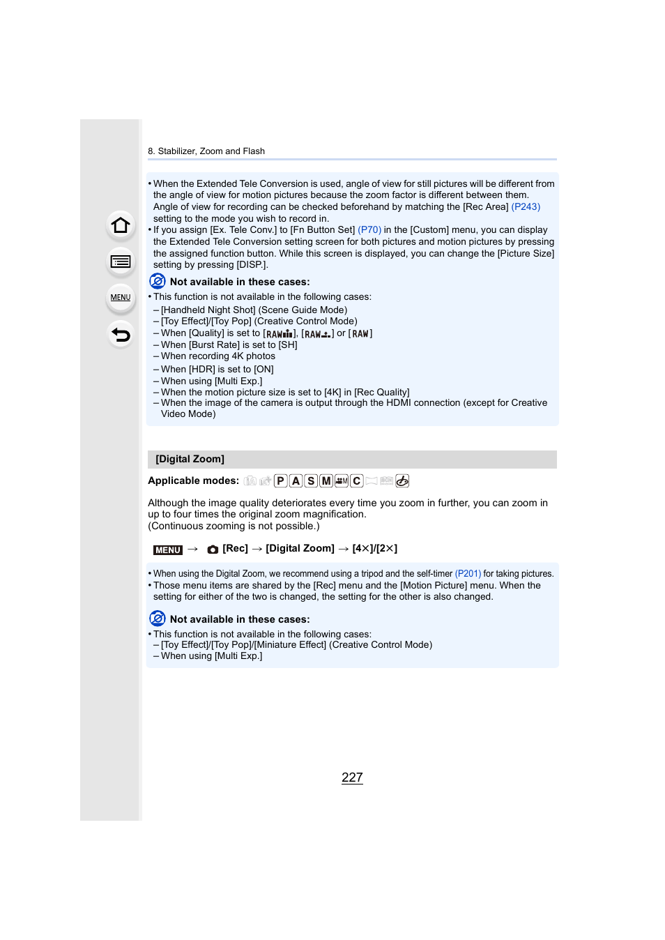 P227) | Panasonic Lumix DMC-G7 body User Manual | Page 227 / 411