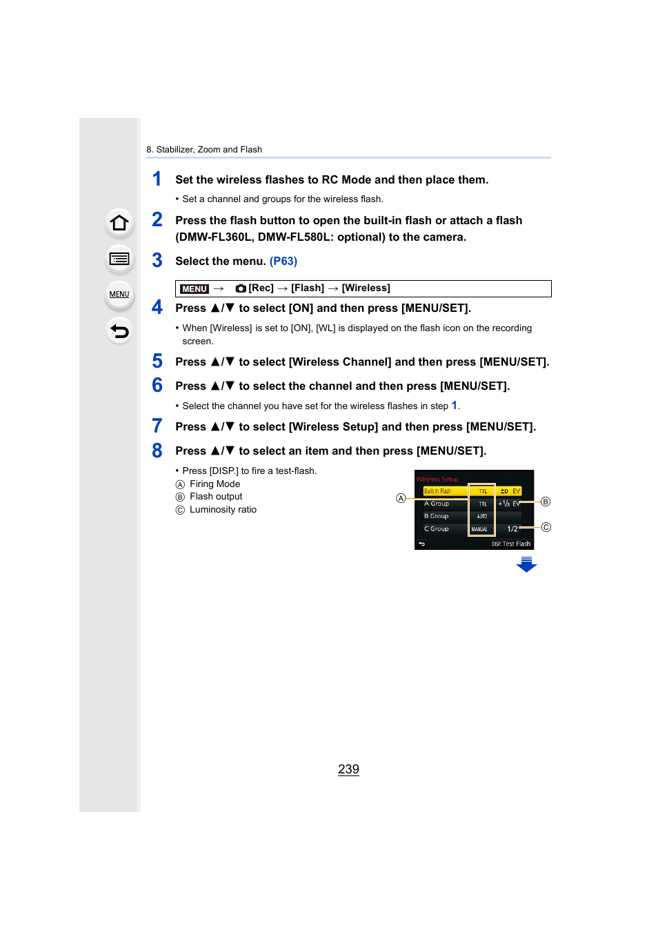 P239) | Panasonic Lumix DMC-G7 body User Manual | Page 239 / 411