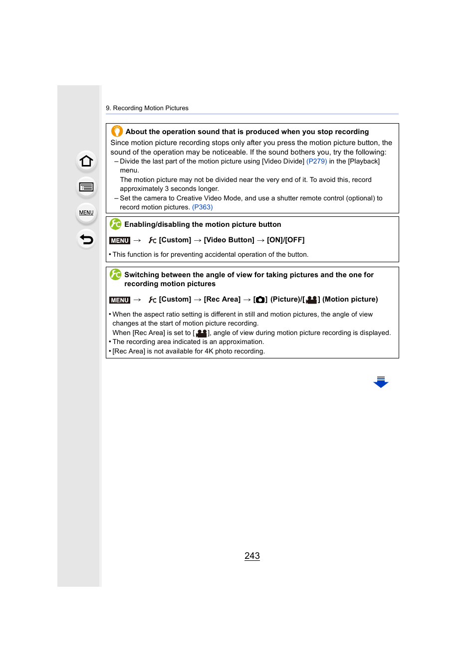 P243) | Panasonic Lumix DMC-G7 body User Manual | Page 243 / 411